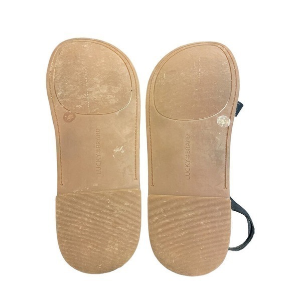 Lucky Brand Womens Darli Black Leather‎ Open Toe Slingback Sandals Size 7.5 - Picture 5 of 5